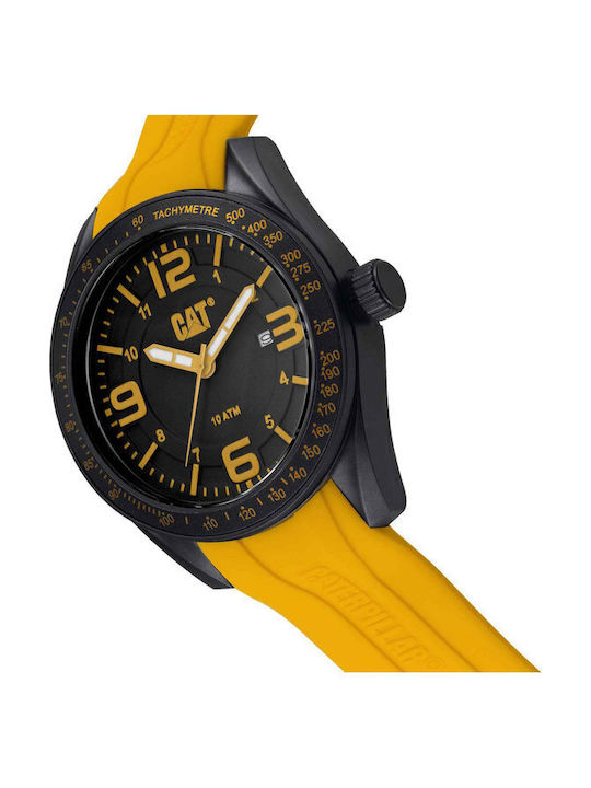 CAT Oceania Men's Watch Battery with Yellow Rubber Strap