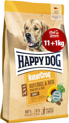 Happy Dog NaturCroq Adult 12kg Ξηρά Τροφή για Ενήλικους Σκύλους με Πουλερικά και Ρύζι Adult