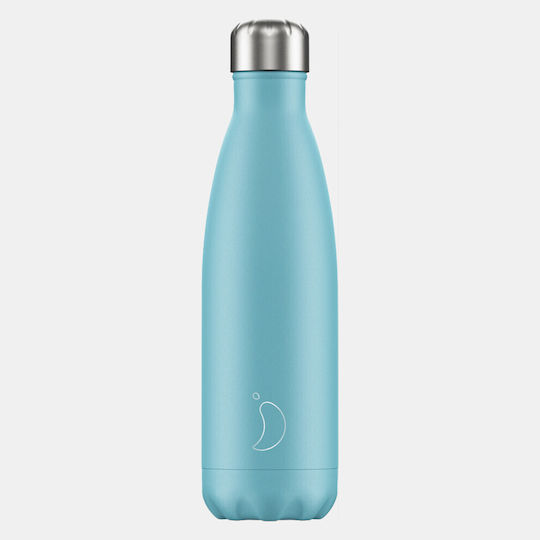 Chilly's All Pastel Sticlă Termos Oțel inoxidabil Fără BPA 500ml Blue