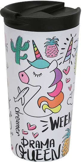 I-Total iDrink Graphics Ποτήρι Θερμός Ανοξείδωτο BPA Free 350ml Πολύχρωμο με Επιστόμιο
