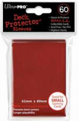 Ultra Pro Game Accessory Small Sleeves Red 62x89 60τμχ 82967