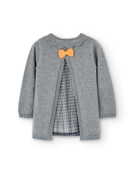 Boboli Kids Dress Long Sleeve Gray