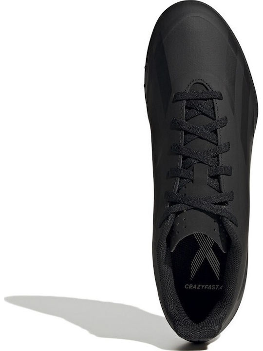 adidas X Crazyfast.4 Football Shoes with Molded Cleats Core Black