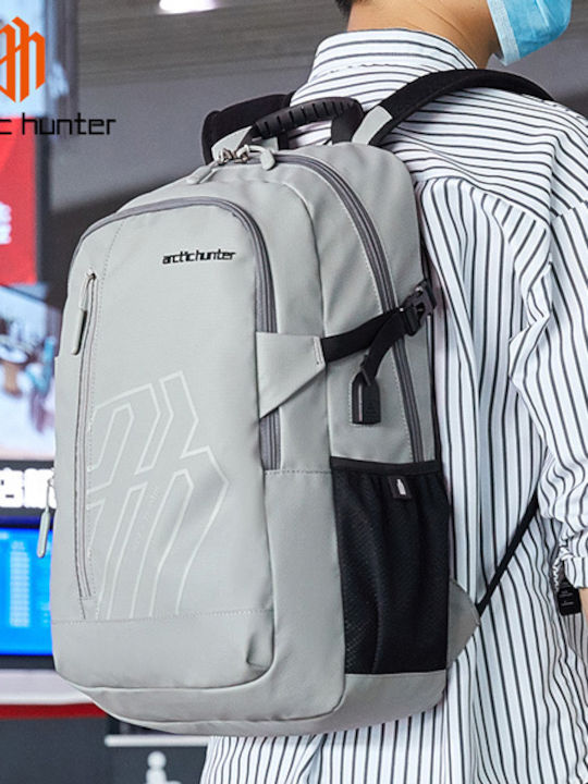 Arctic Hunter B00387 Waterproof Backpack for Laptop 15.6" with USB Port in Gray Color