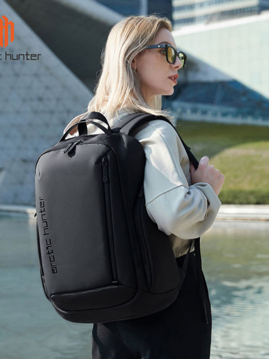 Arctic Hunter Wasserdicht Tasche Rucksack für Laptop 15.6" in Gray Farbe B00554-GY