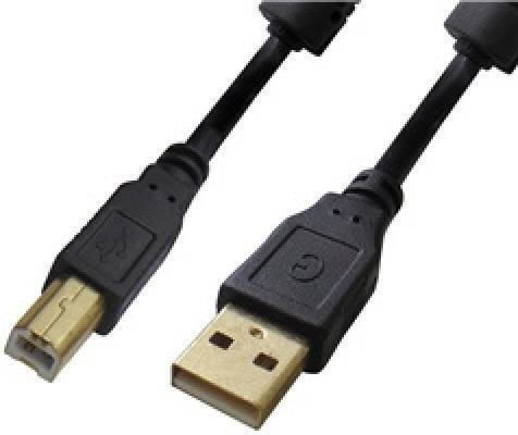 USB 2.0 Kabel USB-A-Stecker - USB-B-Stecker Schwarz 3m 04.001.0410