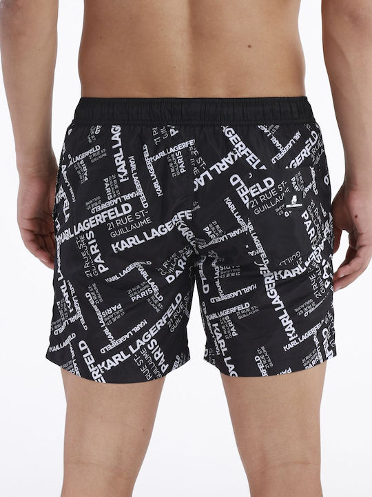 Karl Lagerfeld Men's Swimwear Shorts Nero with Patterns