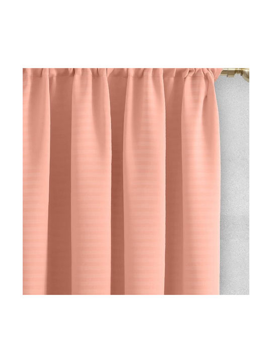 Lino Home Curtain with Pencil Pleat Emb Basko DPink 150x240cm