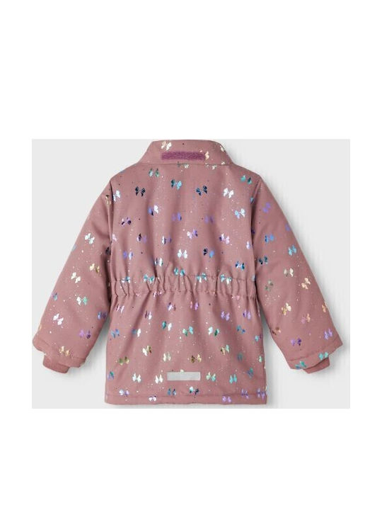 Kinder Freizeitjacke Kurz mit Kapuze Rosa