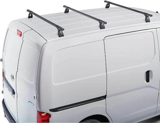 Cruz Bare de Acoperiș Metal pentru Volkswagen Caddy (Set cu picioare) Negre
