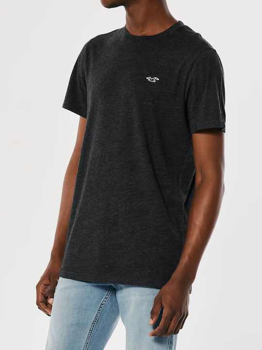 Hollister Herren T-Shirt Kurzarm Schwarz