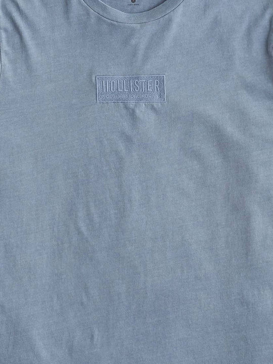 Hollister Herren T-Shirt Kurzarm Blau