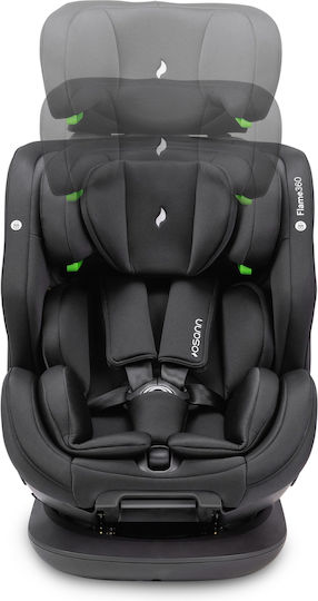 Osann Flame 360 Καθισματάκι Αυτοκινήτου i-Size με Isofix All Black 0-36 kg