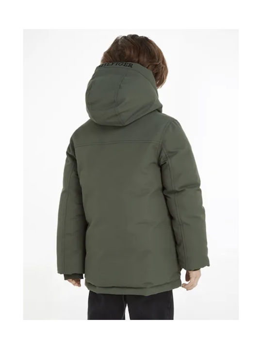 Tommy Hilfiger Boys Parka Khaki with Ηood