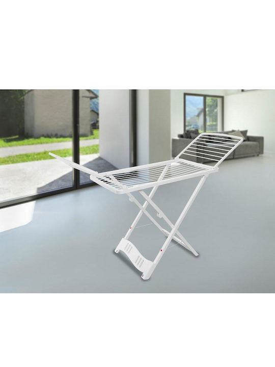 Plastic Folding Floor Clothes Drying Rack with Hanging Length 20m