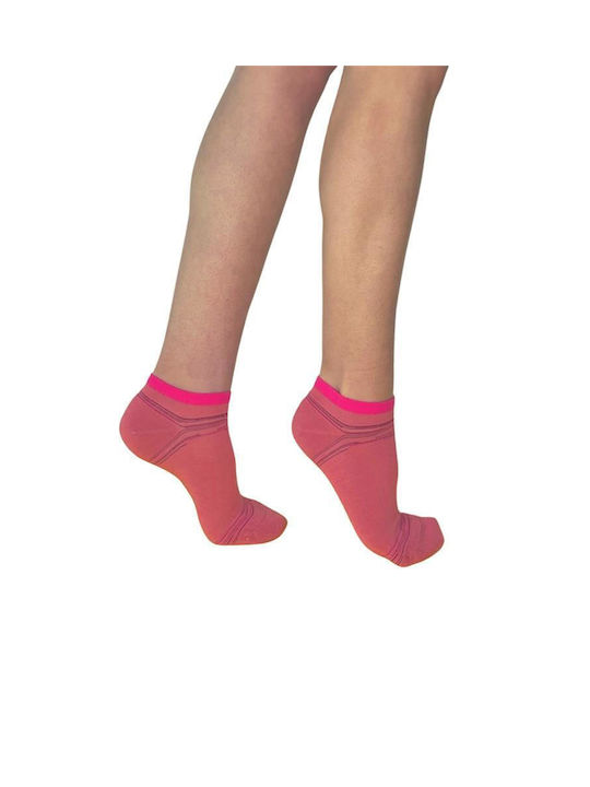 Inizio Women's Solid Color Socks Red