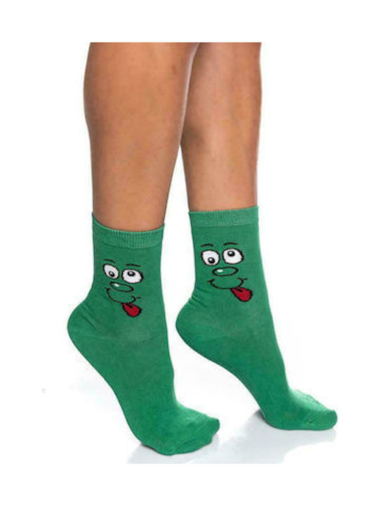 Inizio Women's Patterned Socks Green