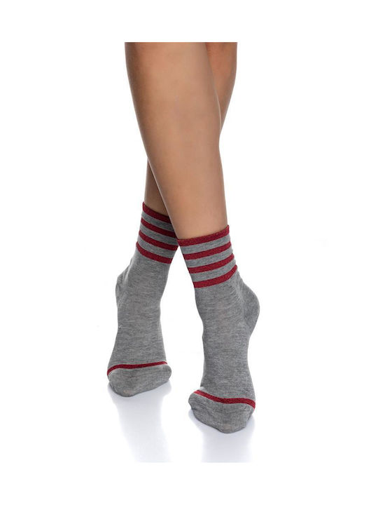 Inizio Women's Patterned Socks Gray