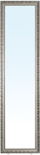 Woodwell Oglindă De Podea Cu Cadru Din Lemn Argintiu 148x39cm