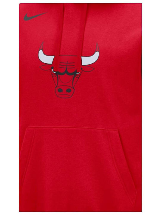 NBA Chicago Bulls Club Суитшърт с Качулка Червен