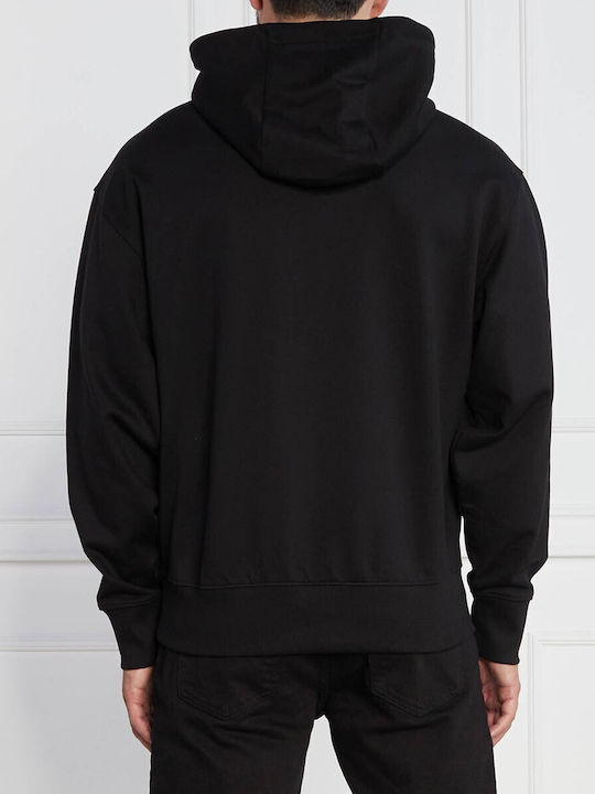 Hugo Boss Men's Sweatshirt with Hood and Pockets Black