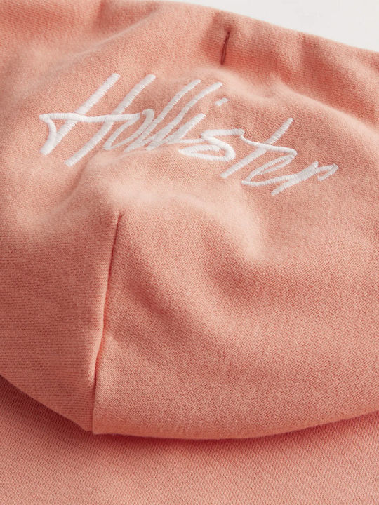 Hollister Herren Sweatshirt mit Kapuze und Taschen Orange