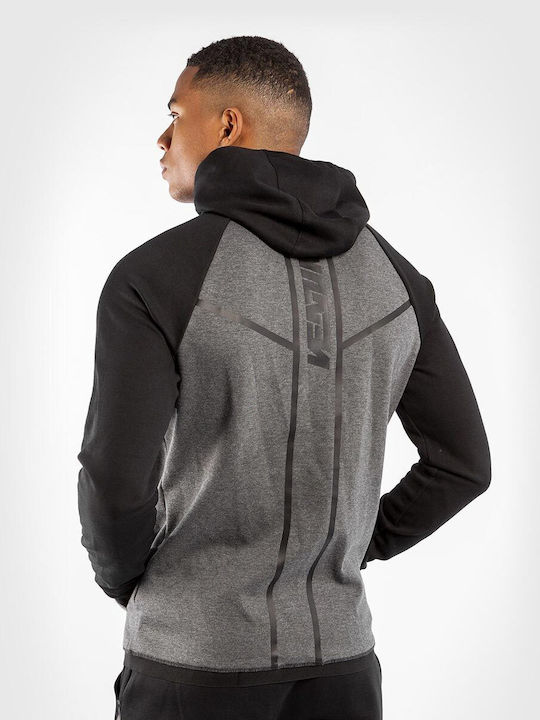 Venum Men's Sweatshirt Jacket with Hood and Pockets Gray