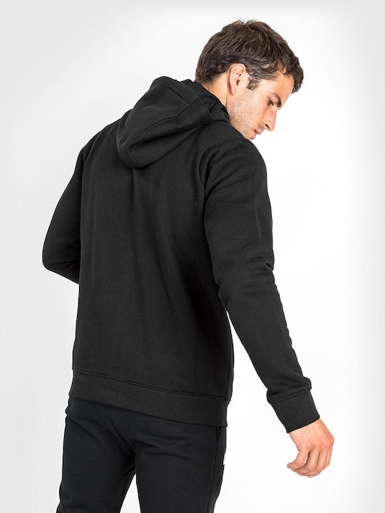 Venum Herren Sweatshirt Jacke mit Kapuze und Taschen Schwarz