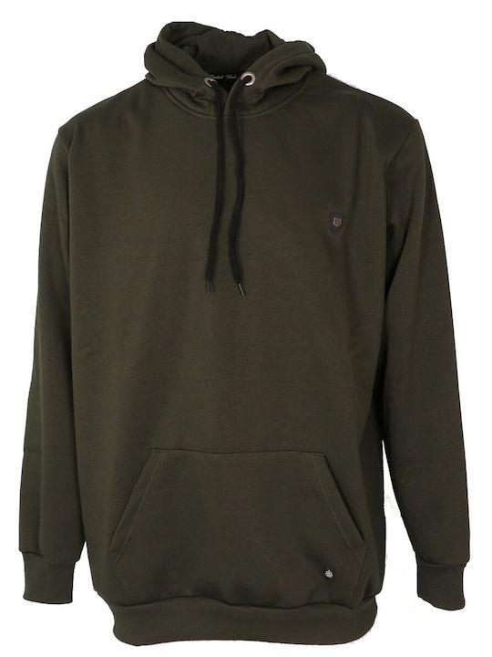 Everbest Herren Sweatshirt mit Kapuze und Taschen Khaki