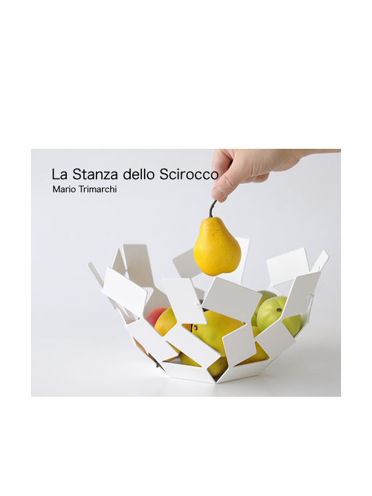 Alessi La Stanza Dello Scirocco Fruit Bowl Inox White 27.3x27.3x13cm