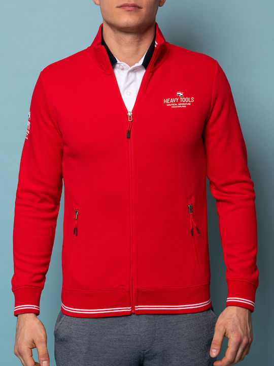 Cardigan With Hood Red