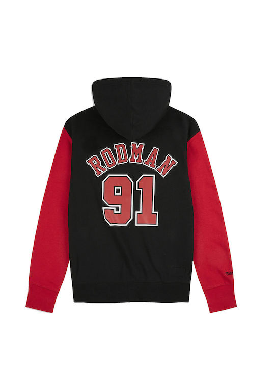 Mitchell & Ness Men's Sweatshirt with Hood and Pockets Black