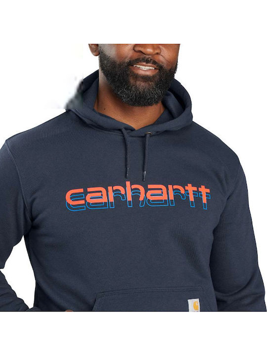 Sweatshirt mit Kapuze Marineblau
