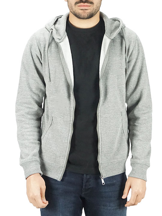 Marcus Men's Sweatshirt Jacket with Hood and Pockets Gray