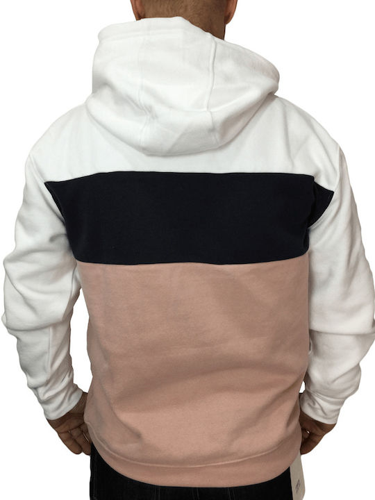 Frank Tailor Men's Sweatshirt with Hood and Pockets White