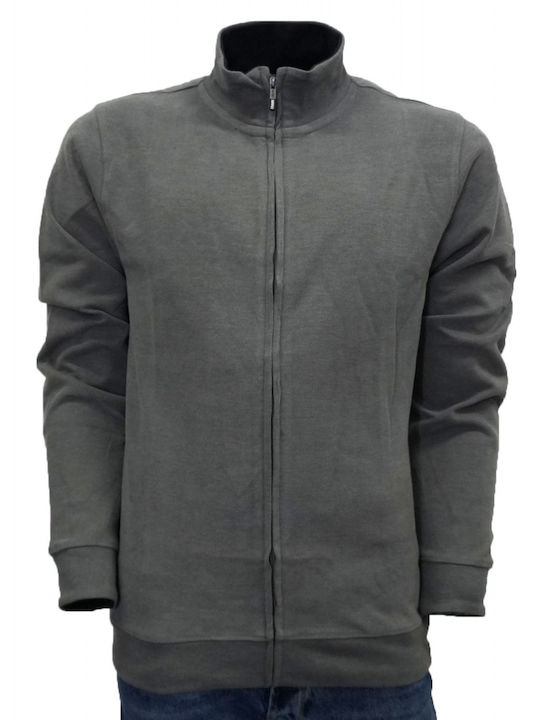 Frank Tailor Herren Sweatshirt Jacke mit Taschen Gray