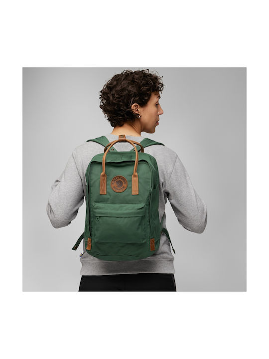 Fjallraven Kanken No.2 Leather Backpack Green 18lt