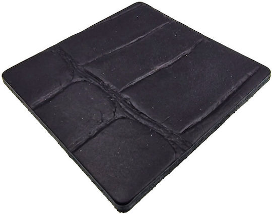 ByLeather Σουβέρ Στρογγυλό από Δερματίνη Μαύρο 9cm 4τμχ