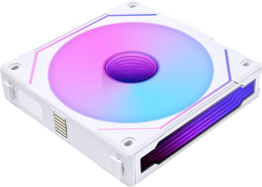 Lian Li UNI Fan SL-Infinity Reverse Blade Case Fan 120mm 2100rpm 61.3cfm with ARGB Lighting and 3-Pin / 4-Pin PWM Connection White