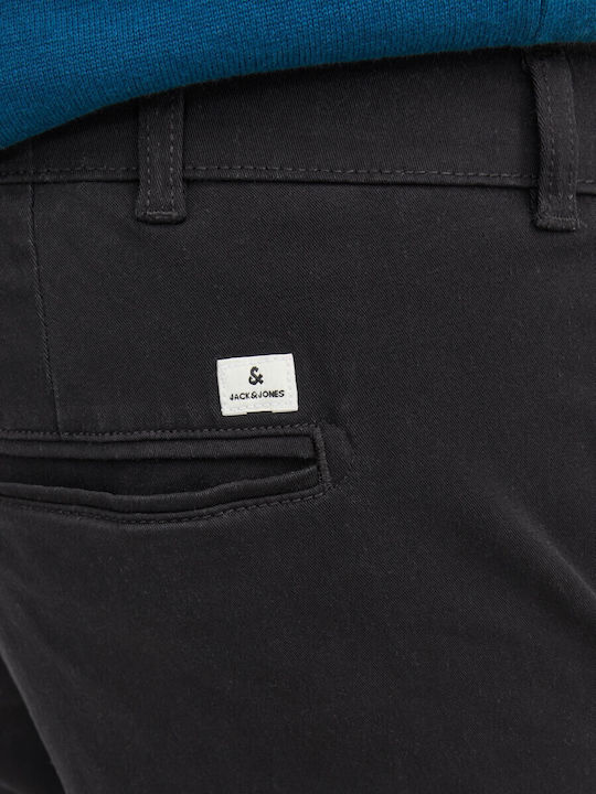Trousers Chino Elastic in Slim Fit Black