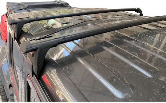 Yakima Aluminum Car Roof Bars for Mercedes-Benz SL Jeep Wrangler 3D Set with Roof Rack Legs Black