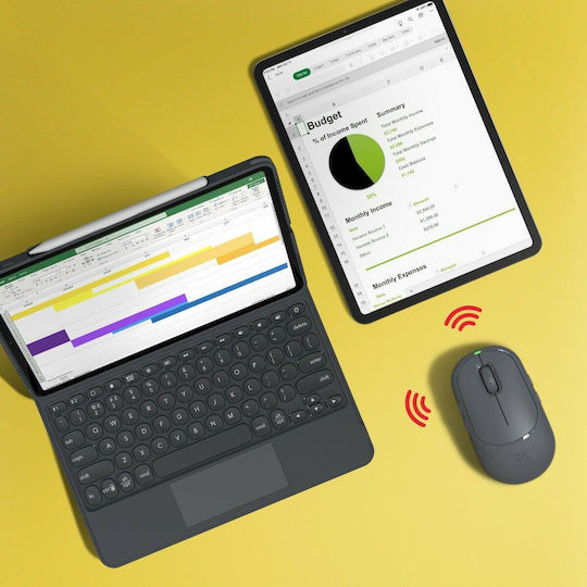 Zagg 109910230 Ασύρματο Εργονομικό Bluetooth Ποντίκι Γκρι