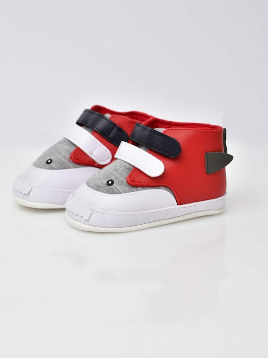 Potre Βρεφικά Sneakers Αγκαλιάς Κόκκινα