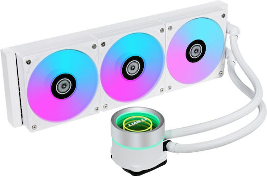 Lian Li Galahad II Trinity 360 Охлаждане AIO CPU с 3 Вентилатора 120mm и ARGB Осветление Бял