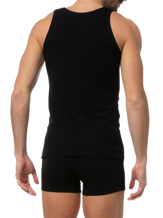 Inizio Men's Sleeveless Undershirt Black