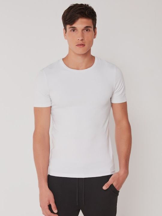Men's Short Sleeve Undershirt White