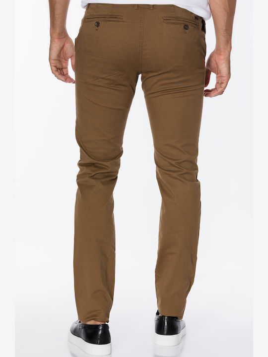 Marcus Men's Trousers Chino Elastic Brown