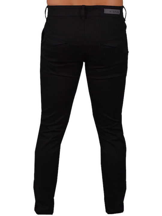 Stefan Fashion Herrenhose Chino in Slim Passform Schwarz