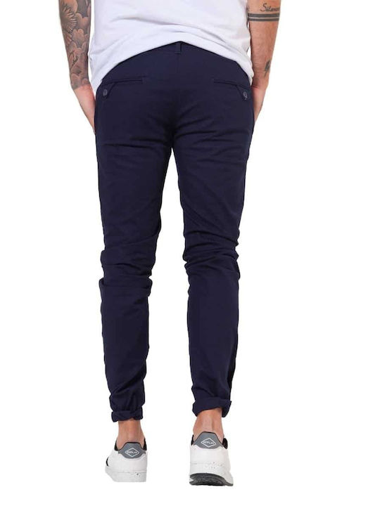 Stefan Fashion Ανδρικό Παντελόνι Chino Navy Μπλε