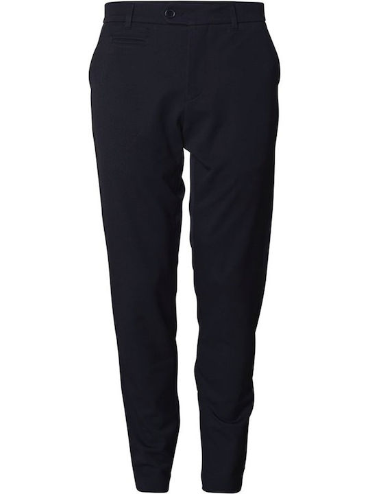 Les Deux Como Men's Suit Elastic Trousers Slim Fit Navy Blue